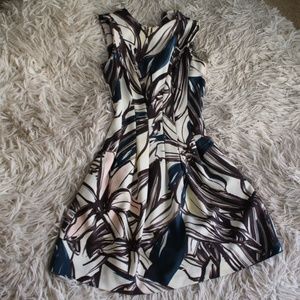 H&M Summer Pleated Multi Color Dress in Size 2
